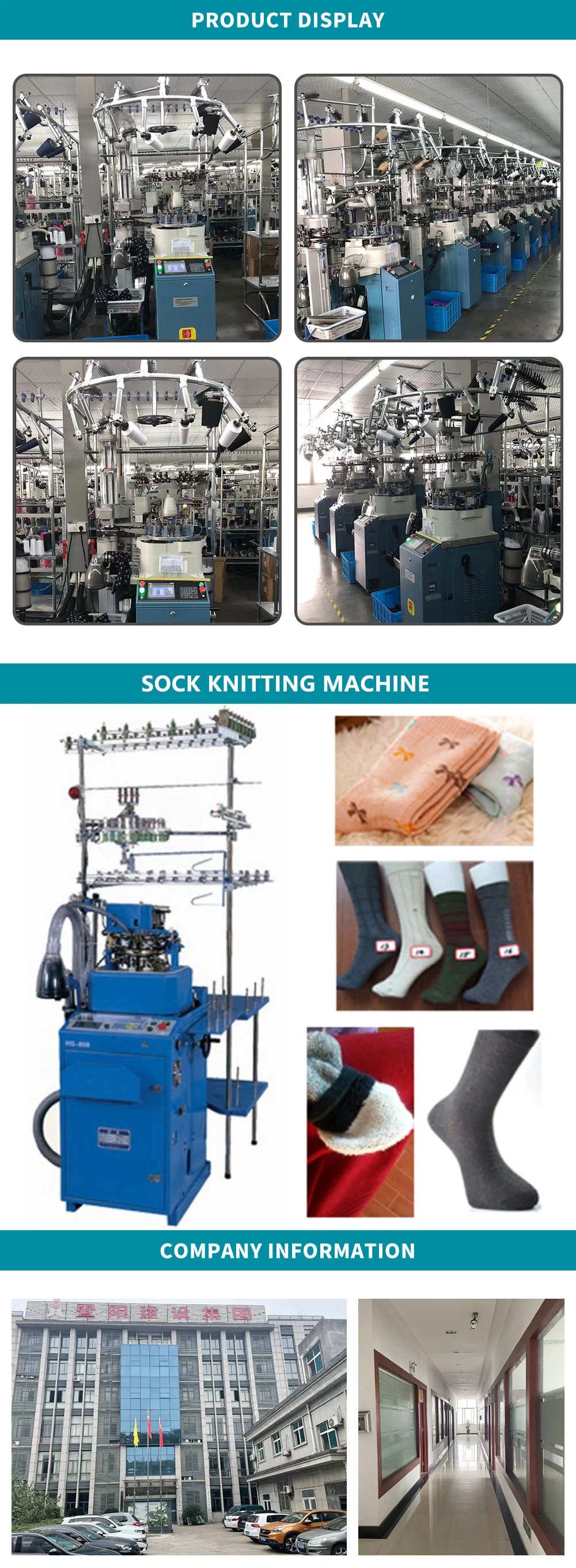 Automatic Jacquard Knitting Intelligent One-Time Forming Sewing Head Socks Machine