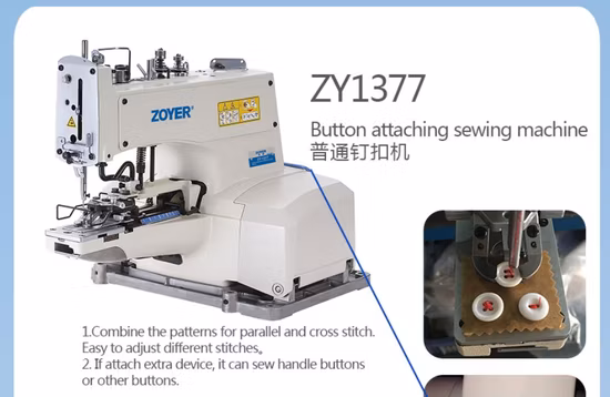 Zy373D Direct Drive Button Attaching Nail Socks Bartack Industrial Sewing Machine